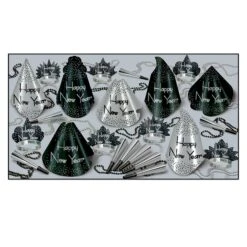 Sparkling Silver New Year's Eve Party Kit For 50 People