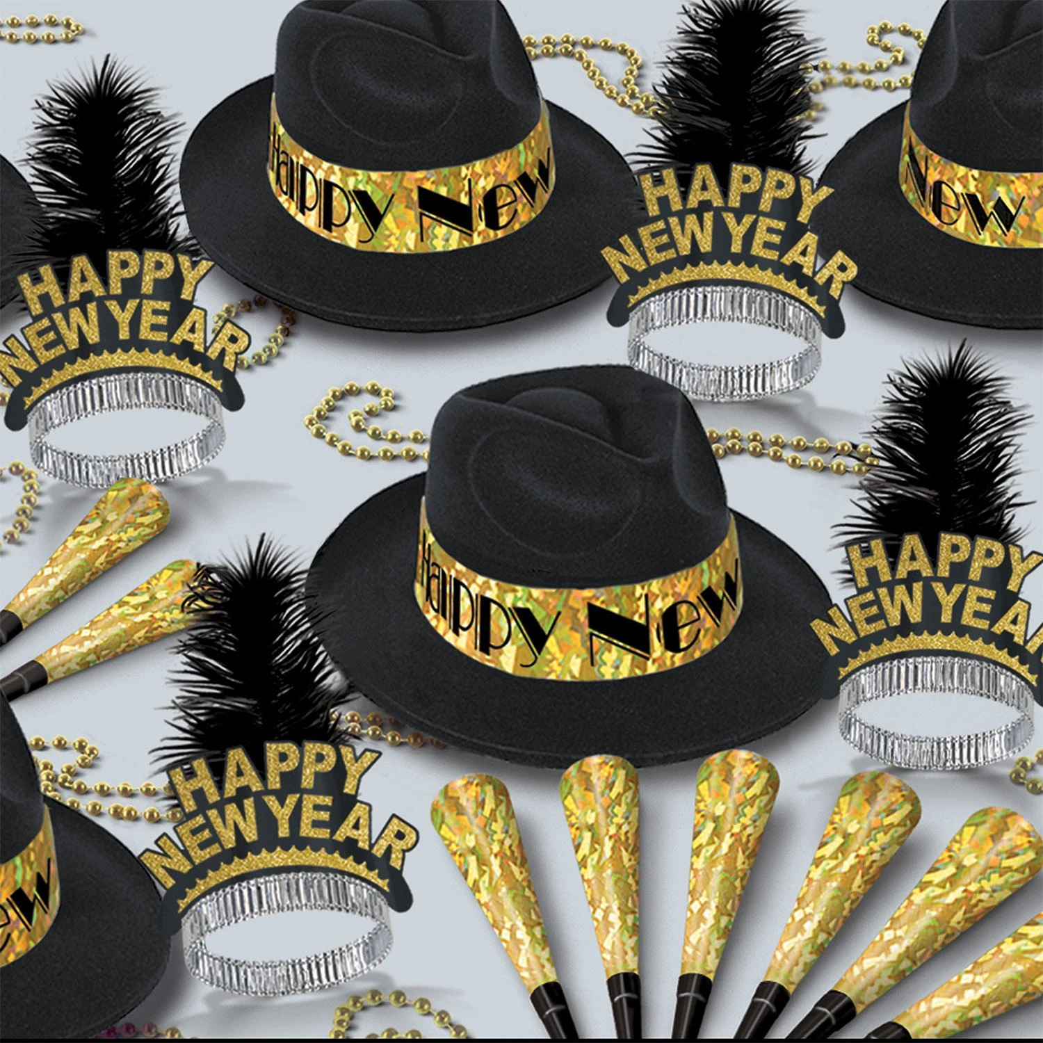 Swingin' Gold New Year's Eve Party Kit For 50 People 2 Swingin' Gold New Year's Eve Party Kit For 50 People - Image 2
