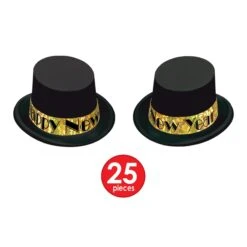 Gold Top Hat New Year's Eve Party Kit For 50 People 8 Gold Top Hat New Year's Eve Party Kit For 50 People -Bulk Party Supplies Shop 88683 50 i4 1
