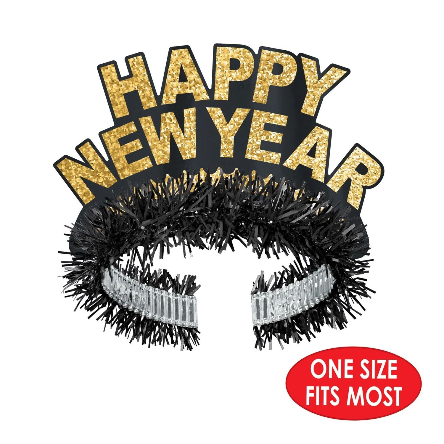 Black & Gold Happy New Year Regal Tiara 5 Black & Gold Happy New Year Regal Tiara - Image 5