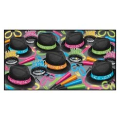 Neon Glow Chairman New Year's Eve Party Kit For 50 People