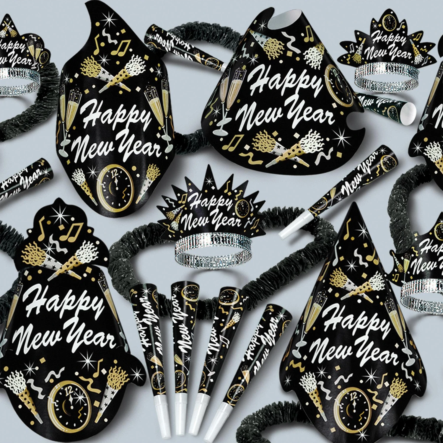 New Year Tymes New Year's Eve Party Kit For 50 People 2 New Year Tymes New Year's Eve Party Kit For 50 People - Image 2