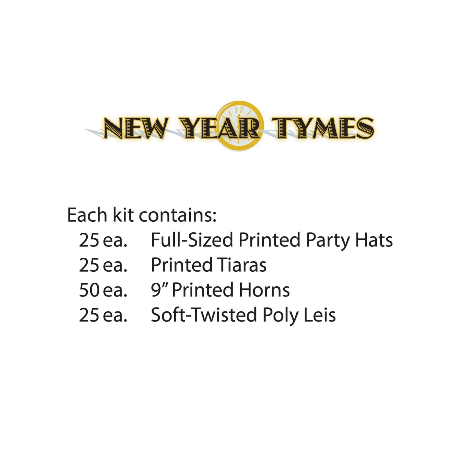 New Year Tymes New Year's Eve Party Kit For 50 People 3 New Year Tymes New Year's Eve Party Kit For 50 People - Image 3