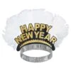 Happy New Year Bird Of Paradise Tiara - Black & Gold 3 Happy New Year Bird Of Paradise Tiara - Black & Gold -Bulk Party Supplies Shop 88881BKG50