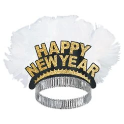 Happy New Year Bird Of Paradise Tiara - Black & Gold