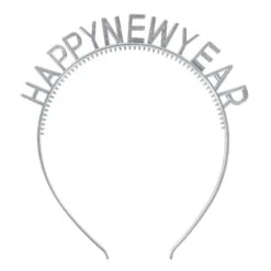 Silver Happy New Year Headbands (2 Per Package)