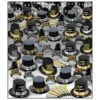Silver Gold Super Deluxe New Year's Eve Party Kit For 100 People 2 Silver Gold Super Deluxe New Year's Eve Party Kit For 100 People -Bulk Party Supplies Shop 88938 100