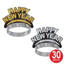 Silver Gold Super Deluxe New Year's Eve Party Kit For 100 People -Bulk Party Supplies Shop 88938 100 i4 3