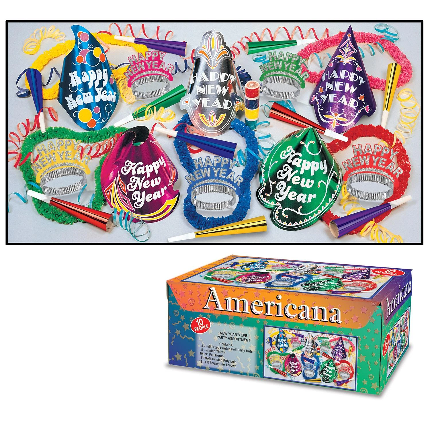 New Year's Eve Americana Party Kit For 10 2 New Year's Eve Americana Party Kit For 10 - Image 2