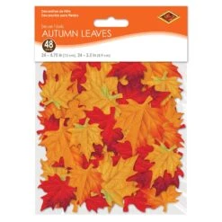 Thanksgiving Deluxe Fabric Autumn Leaves (48 Per Package) -Bulk Party Supplies Shop 90014 i3