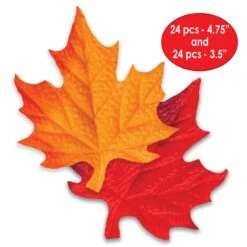 Thanksgiving Deluxe Fabric Autumn Leaves (48 Per Package) -Bulk Party Supplies Shop 90014 i5