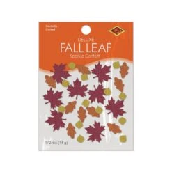 Thanksgiving Fall Leaf Deluxe Sparkle Confetti (0.5 Oz Per Package) -Bulk Party Supplies Shop 90015 i3