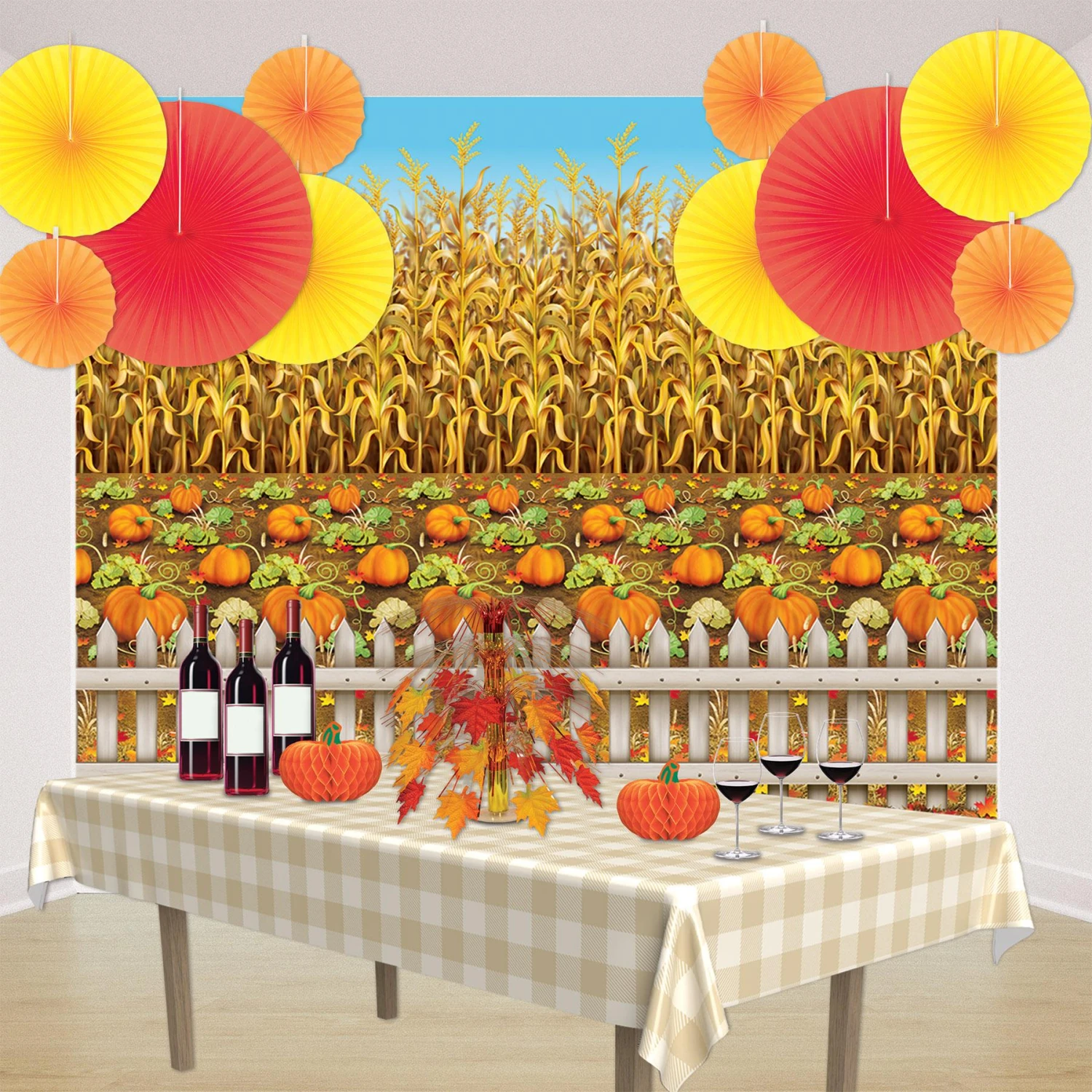 Thanksgiving Pumpkin Patch Backdrop 2 Thanksgiving Pumpkin Patch Backdrop - Image 2