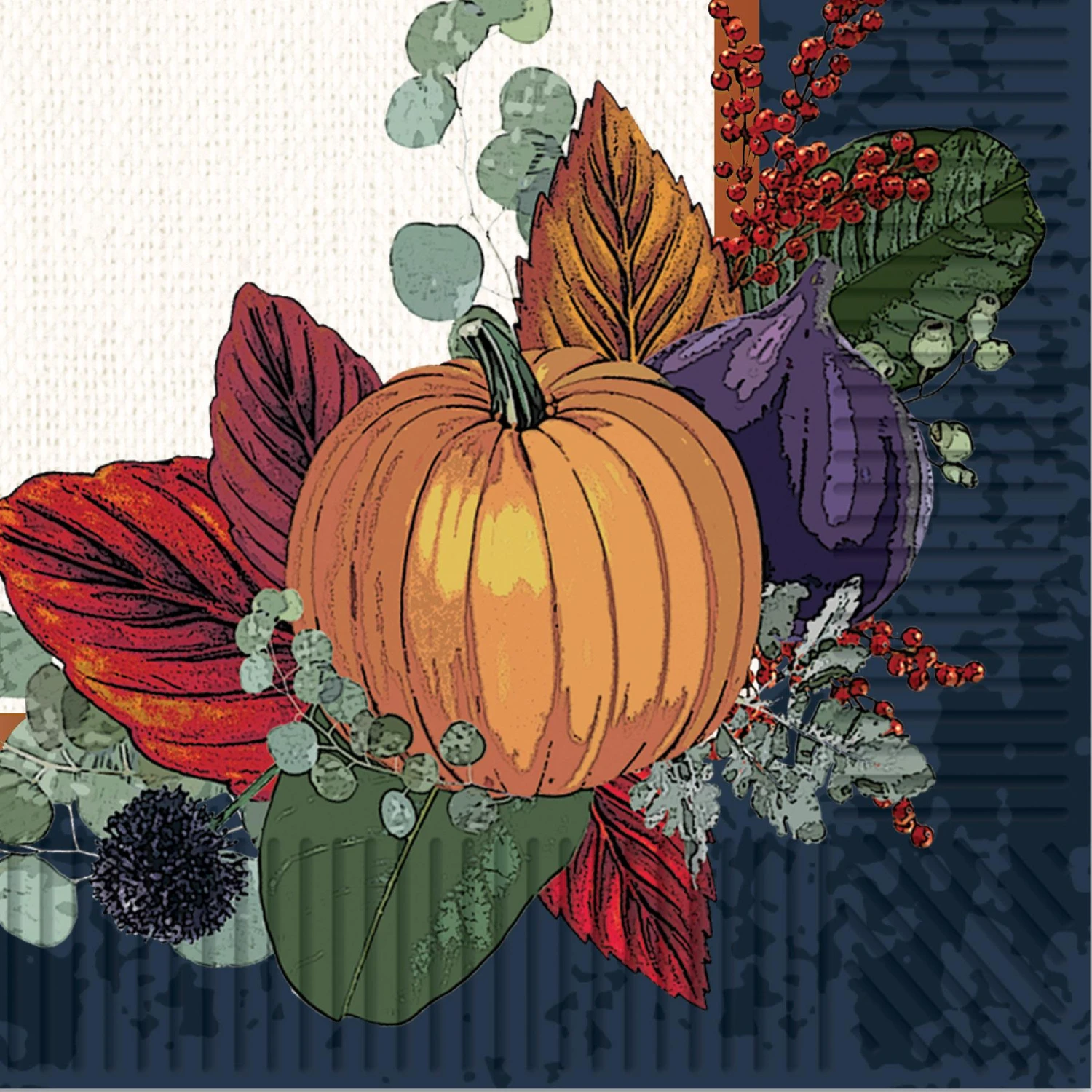 Fall Thanksgiving Luncheon Napkins (16 Per Package) 3 Fall Thanksgiving Luncheon Napkins (16 Per Package) - Image 3