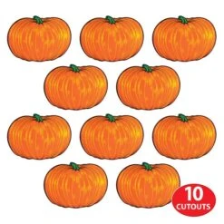 Mini Pumpkin Cutout Decorations (10 Per Package) 9 Mini Pumpkin Cutout Decorations (10 Per Package) -Bulk Party Supplies Shop 90052 i4 mini pumpkin cutouts