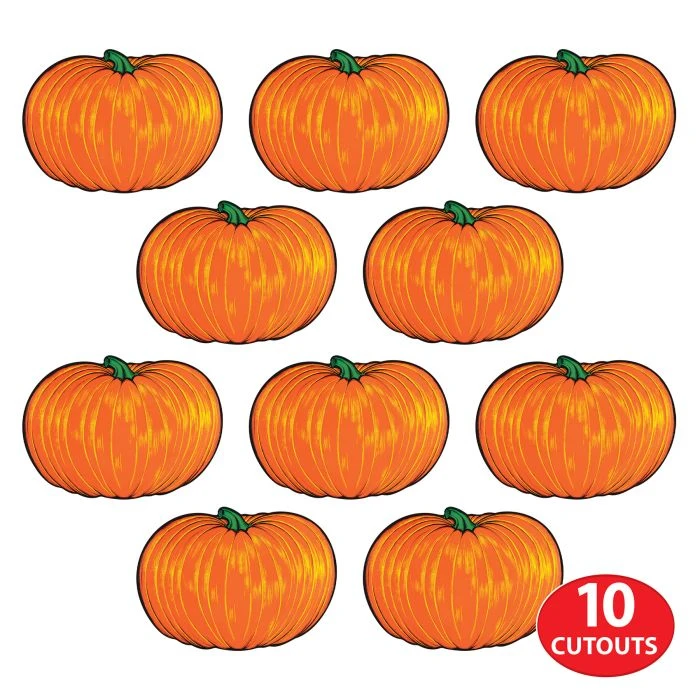 Mini Pumpkin Cutout Decorations (10 Per Package) 4 Mini Pumpkin Cutout Decorations (10 Per Package) - Image 4
