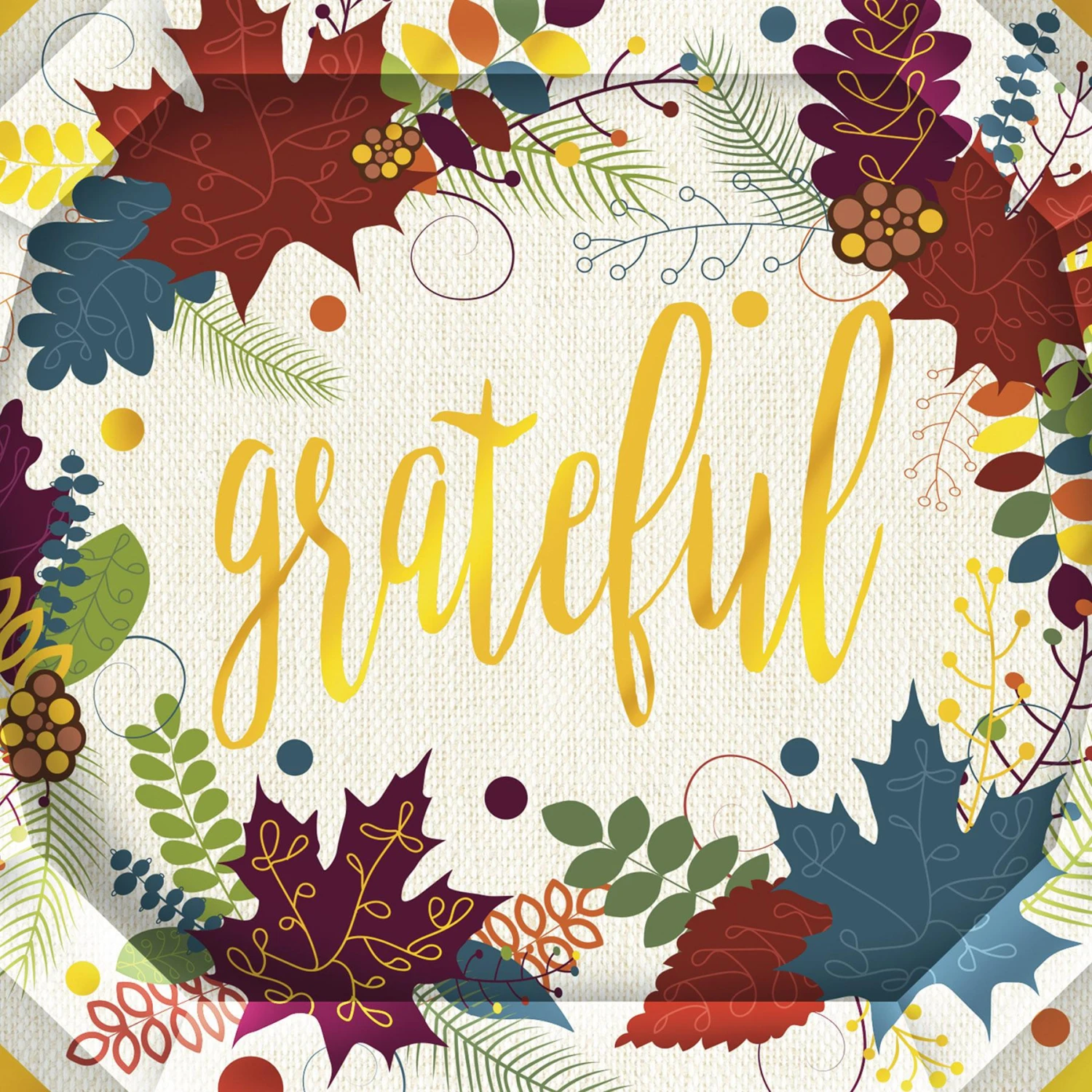 Friendsgiving Paper Plates 7.5 Inch (8 Per Package) 2 Friendsgiving Paper Plates 7.5 Inch (8 Per Package) - Image 2