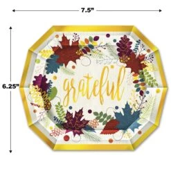Friendsgiving Paper Plates 7.5 Inch (8 Per Package) 9 Friendsgiving Paper Plates 7.5 Inch (8 Per Package) -Bulk Party Supplies Shop 90307 i5