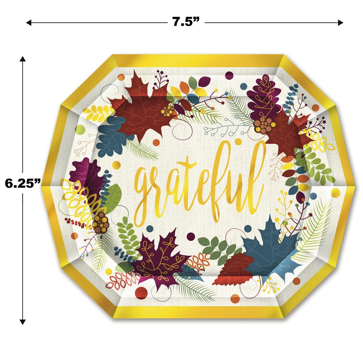 Friendsgiving Paper Plates 7.5 Inch (8 Per Package) 5 Friendsgiving Paper Plates 7.5 Inch (8 Per Package) - Image 5