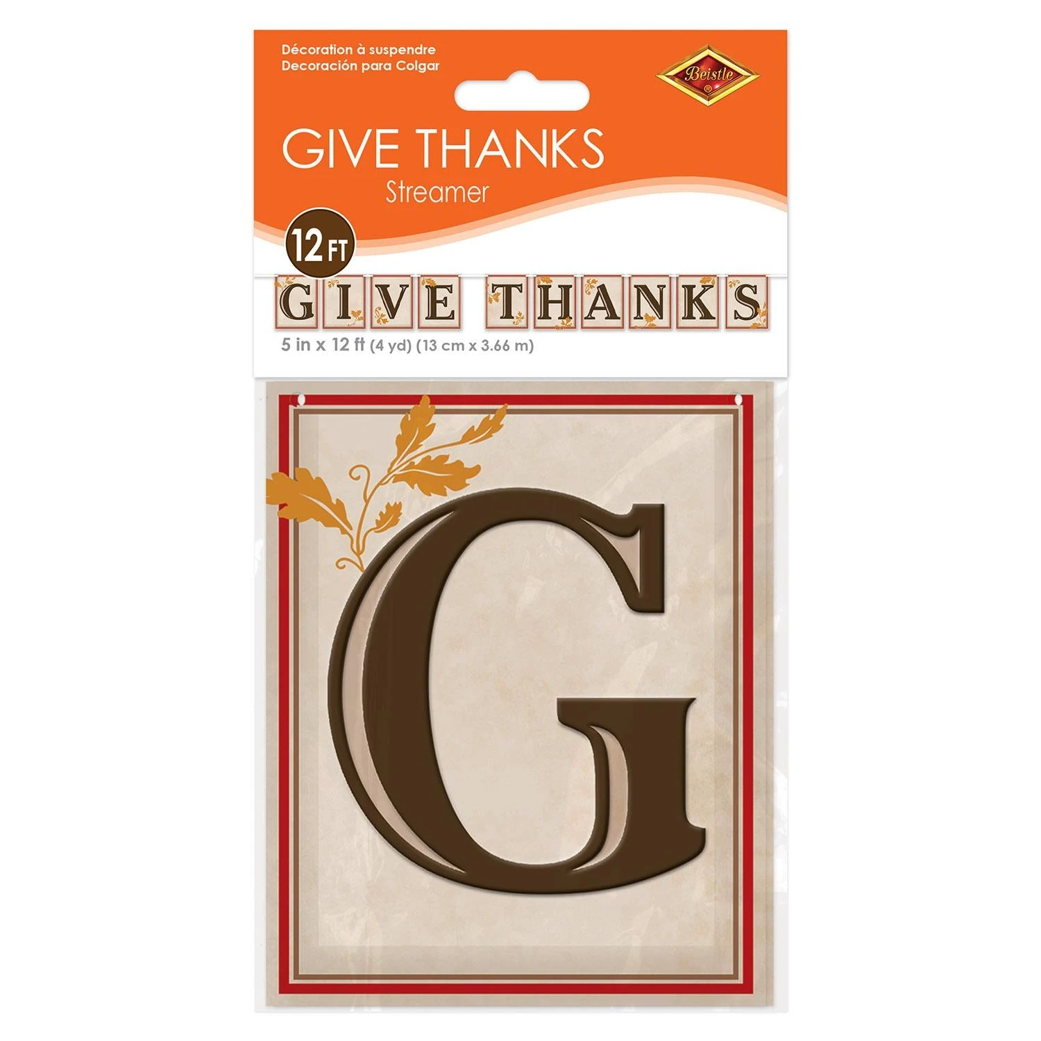 Thanksgiving Give Thanks Streamer 3 Thanksgiving Give Thanks Streamer - Image 3