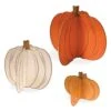 3-D Pumpkin Centerpieces (3 Per Package) -Bulk Party Supplies Shop 90520
