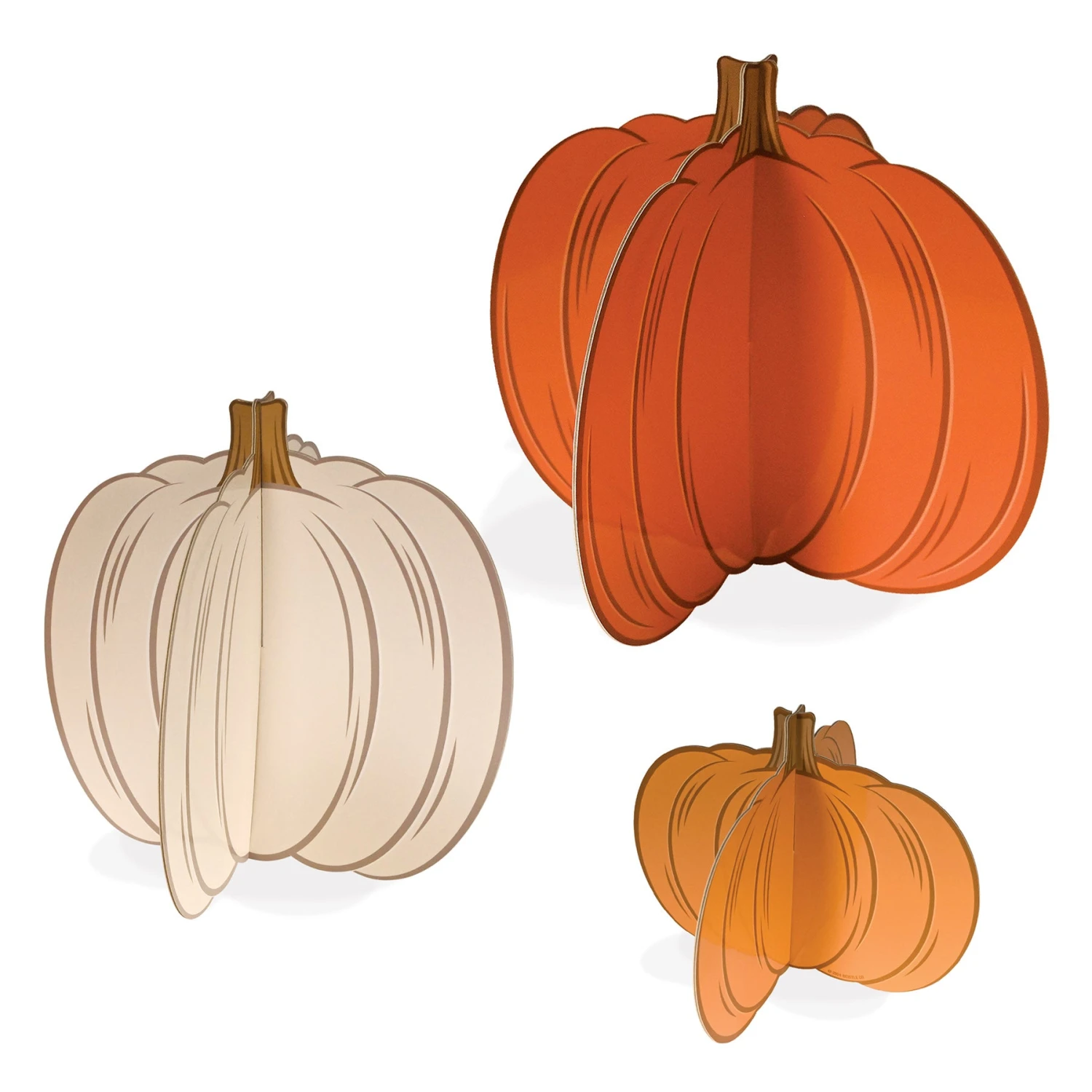 3-D Pumpkin Centerpieces (3 Per Package) 1 3-D Pumpkin Centerpieces (3 Per Package)