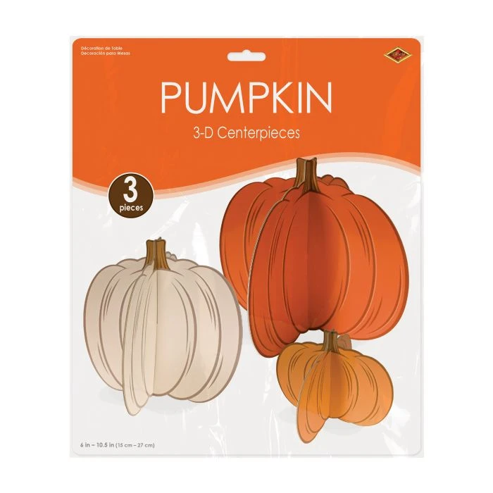 3-D Pumpkin Centerpieces (3 Per Package) 3 3-D Pumpkin Centerpieces (3 Per Package) - Image 3