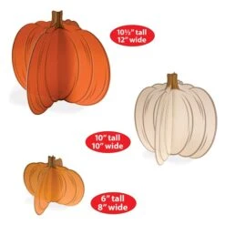 3-D Pumpkin Centerpieces (3 Per Package) 10 3-D Pumpkin Centerpieces (3 Per Package) -Bulk Party Supplies Shop 90520 i5 3 d pumpkin centerpieces