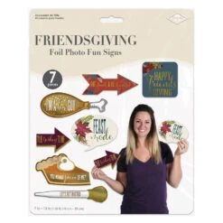 Foil Friendsgiving Photo Fun Signs (7 Per Package) -Bulk Party Supplies Shop 90565 i3