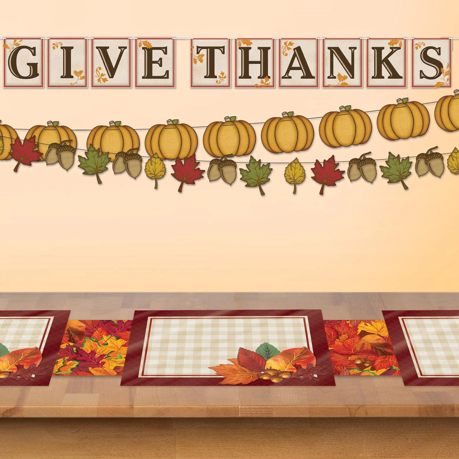 Thanksgiving Plastic Fall Placemats (4 Per Package) 7 Thanksgiving Plastic Fall Placemats (4 Per Package) - Image 7