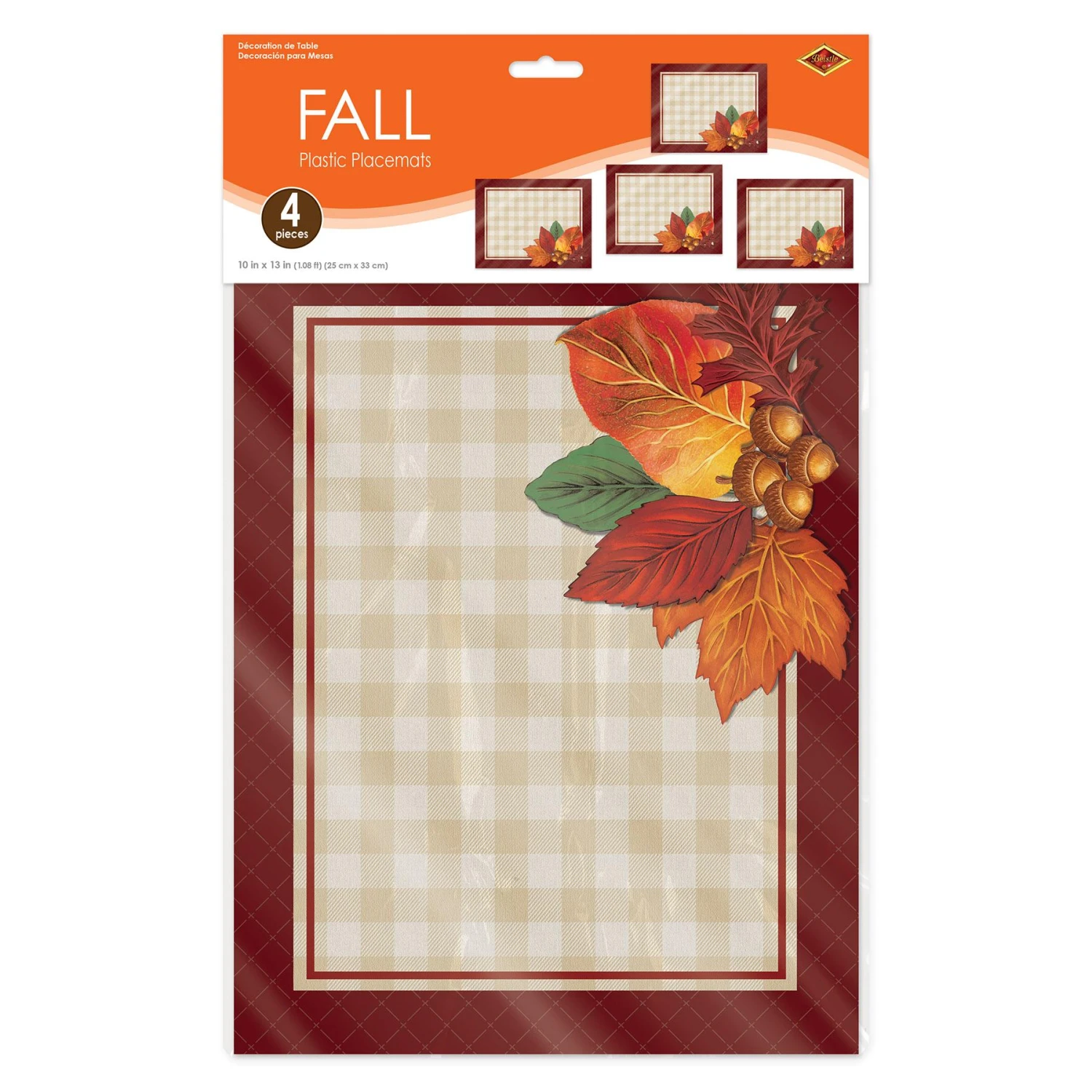 Thanksgiving Plastic Fall Placemats (4 Per Package) 6 Thanksgiving Plastic Fall Placemats (4 Per Package) - Image 6