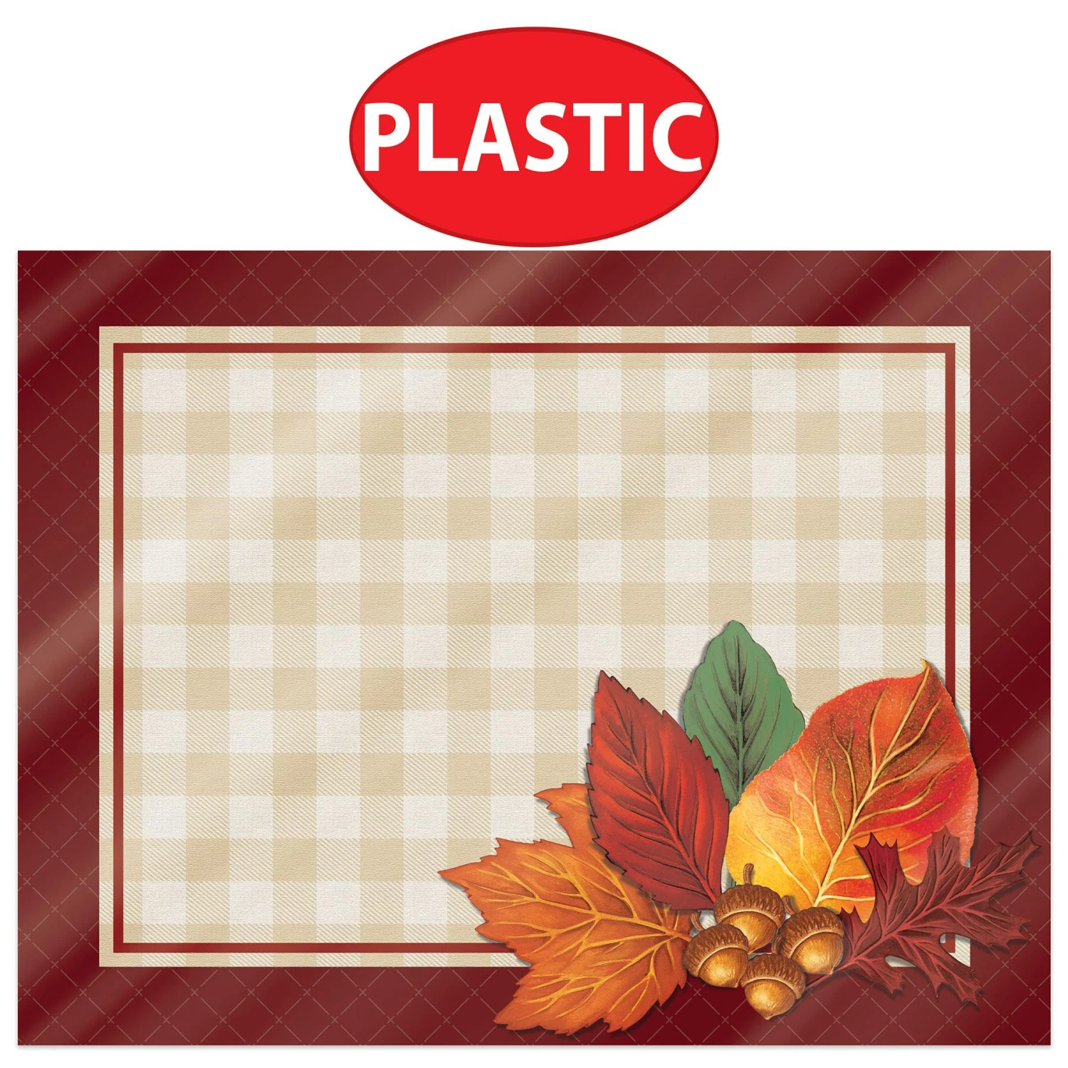 Thanksgiving Plastic Fall Placemats (4 Per Package) 4 Thanksgiving Plastic Fall Placemats (4 Per Package) - Image 4
