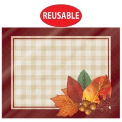 Thanksgiving Plastic Fall Placemats (4 Per Package) 9 Thanksgiving Plastic Fall Placemats (4 Per Package) -Bulk Party Supplies Shop 90581 i4