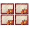 Thanksgiving Plastic Fall Placemats (4 Per Package)