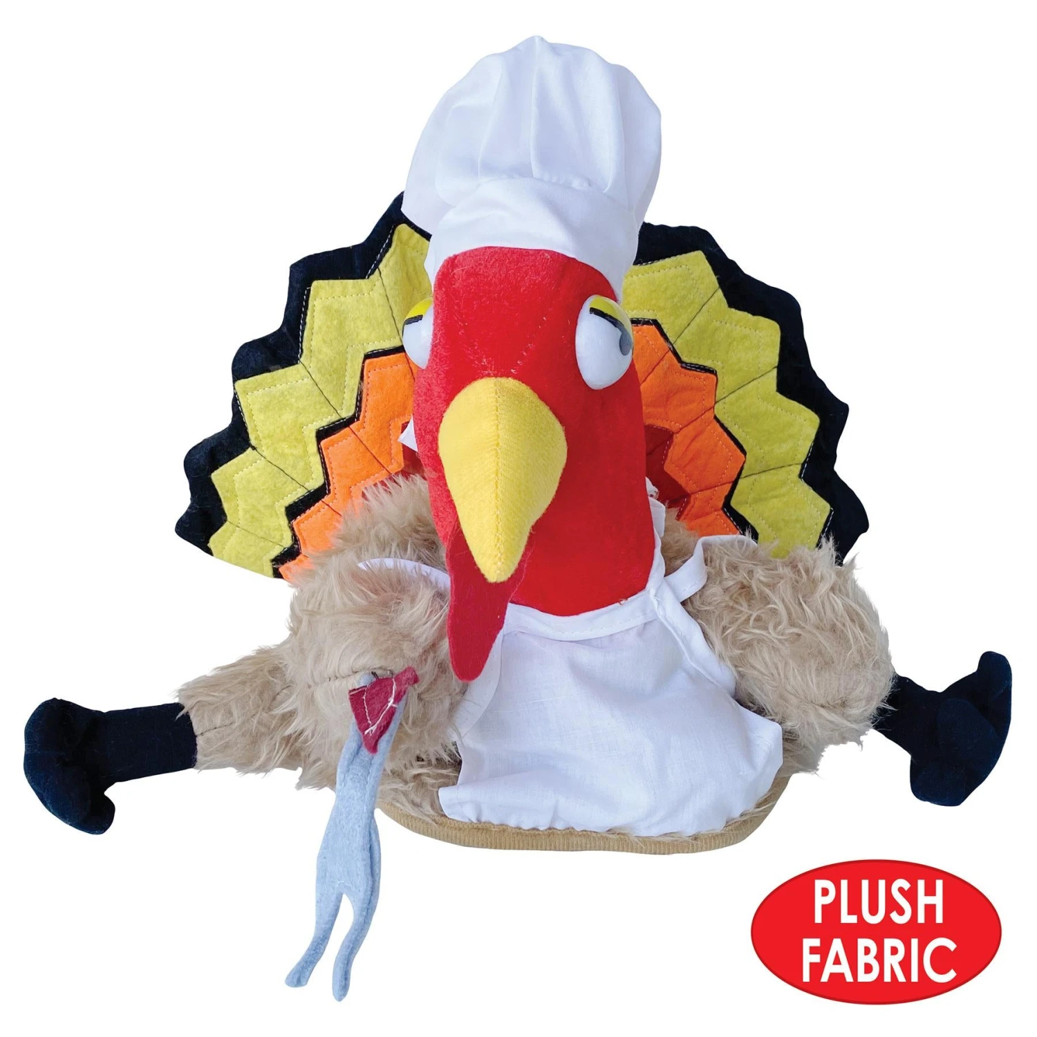 Thanksgiving Plush Chef Turkey Hat 4 Thanksgiving Plush Chef Turkey Hat - Image 4