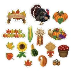 Thanksgiving Cutouts (16 Per Package)