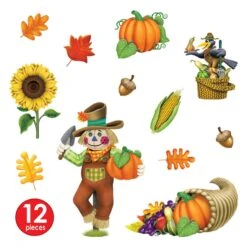 Thanksgiving Fall Clings 6 Thanksgiving Fall Clings -Bulk Party Supplies Shop 90808 i4