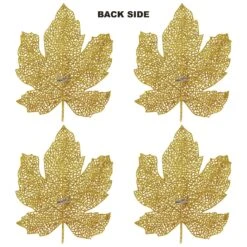 Thanksgiving Glittered Fall Leaves (4 Per Package) 10 Thanksgiving Glittered Fall Leaves (4 Per Package) -Bulk Party Supplies Shop 90825 i4