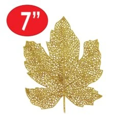 Thanksgiving Glittered Fall Leaves (4 Per Package) 11 Thanksgiving Glittered Fall Leaves (4 Per Package) -Bulk Party Supplies Shop 90825 i5