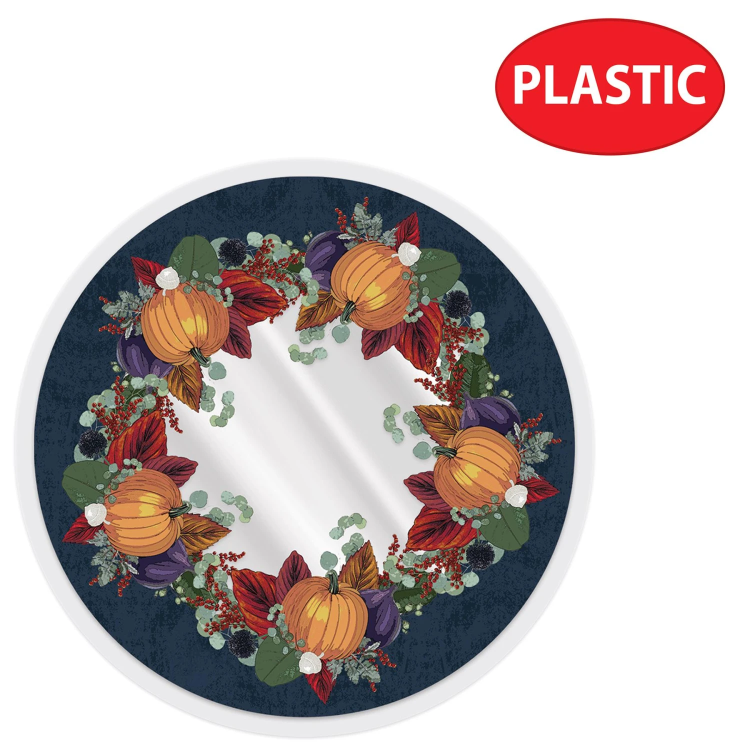 Plastic Fall Thanksgiving Round Placemats (4 Per Package) 5 Plastic Fall Thanksgiving Round Placemats (4 Per Package) - Image 5