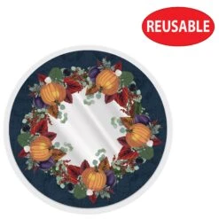 Plastic Fall Thanksgiving Round Placemats (4 Per Package) 10 Plastic Fall Thanksgiving Round Placemats (4 Per Package) -Bulk Party Supplies Shop 90925 i4