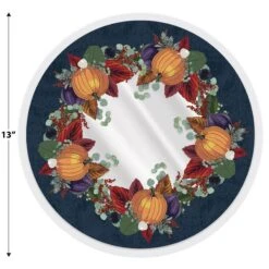 Plastic Fall Thanksgiving Round Placemats (4 Per Package) 12 Plastic Fall Thanksgiving Round Placemats (4 Per Package) -Bulk Party Supplies Shop 90925 i5