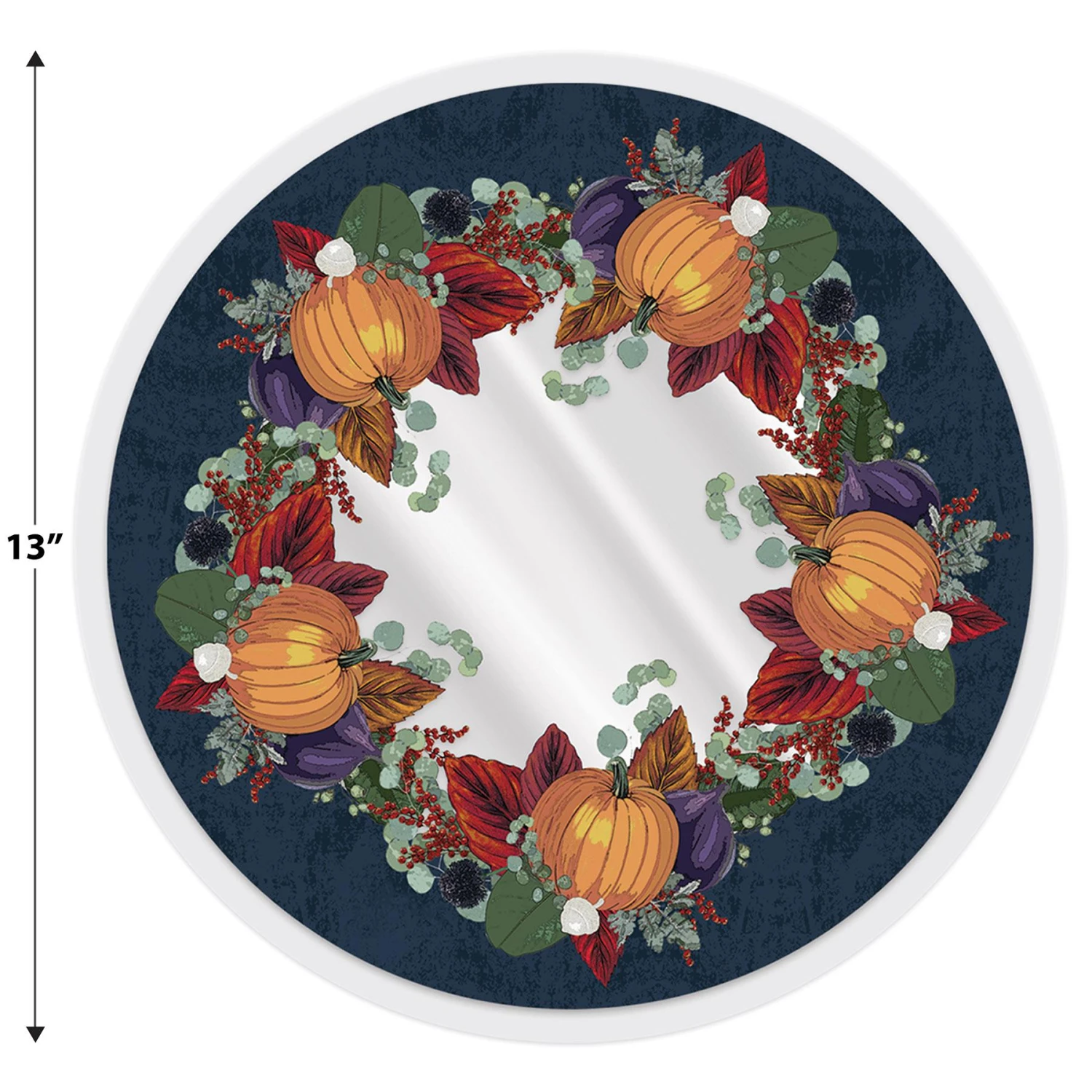 Plastic Fall Thanksgiving Round Placemats (4 Per Package) 6 Plastic Fall Thanksgiving Round Placemats (4 Per Package) - Image 6