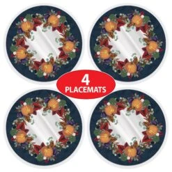 Plastic Fall Thanksgiving Round Placemats (4 Per Package) 13 Plastic Fall Thanksgiving Round Placemats (4 Per Package) -Bulk Party Supplies Shop 90925 i7 1