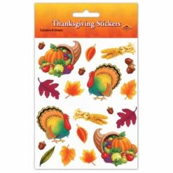 Thanksgiving Stickers (4 Sheets Per Package)