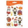 Thanksgiving Pilgrim & Turkey Stickers (4 Sheets Per Package)