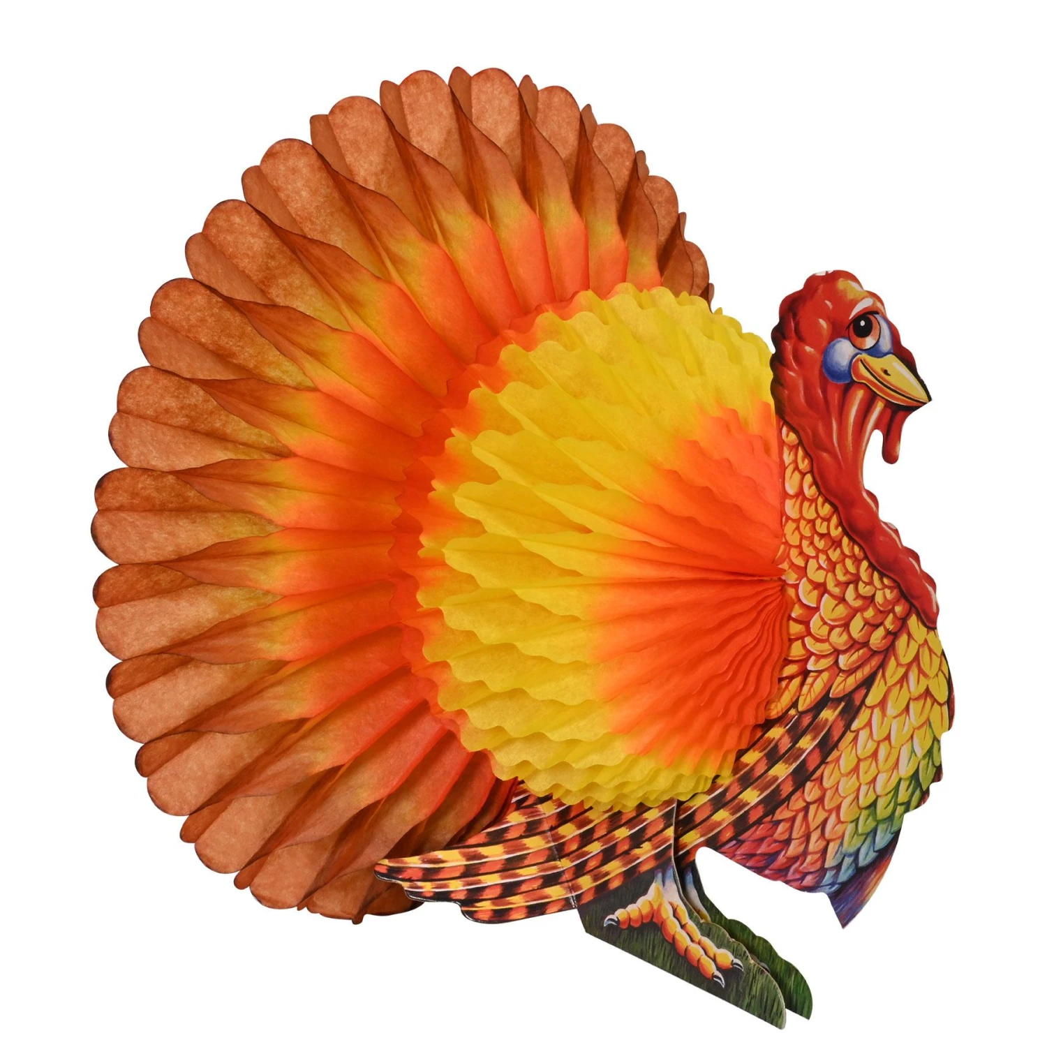 12 Inch- Thanksgiving Tissue Turkey Centerpiece 4 12 Inch- Thanksgiving Tissue Turkey Centerpiece - Image 4
