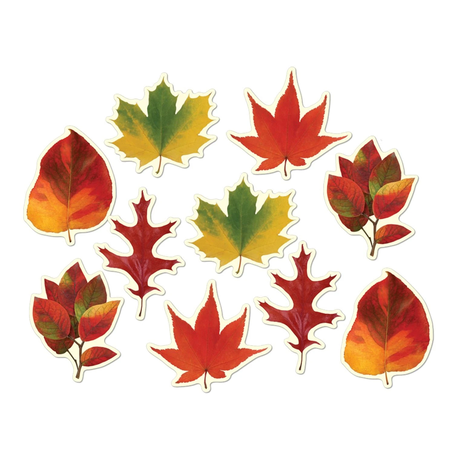 Thanksgiving Mini Leaf Cutouts (10 Per Package) 1 Thanksgiving Mini Leaf Cutouts (10 Per Package)