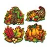 Thanksgiving Packaged Autumn Splendor Cutouts (4 Per Package) 11 Thanksgiving Packaged Autumn Splendor Cutouts (4 Per Package) -Bulk Party Supplies Shop 99111