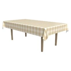 Thanksgiving Plaid Tablecover - Beige & Cream